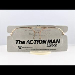 Vintage 80’s Action Man Semi Rimless Frames, Gold